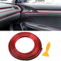 16.4ft Car Interior Moulding Trim Car Decorative Filler Insert Strips with Installation Tool, Flexible Electroplating Decoration Styling Door Dashboard Strip