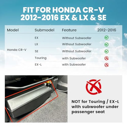 LASFIT Full Set Floor Mats for Honda CR-V 2012-2016 EX & LX & SE, All Weather TPE Custom Fit Floor Liners 1st & 2nd Row & Seat Back Mat & Cargo Mat (Not Fit EX-L & Touring) - style: 2）For Honda CR-V | 2012-2016 | Full Set with Seat Back Mat