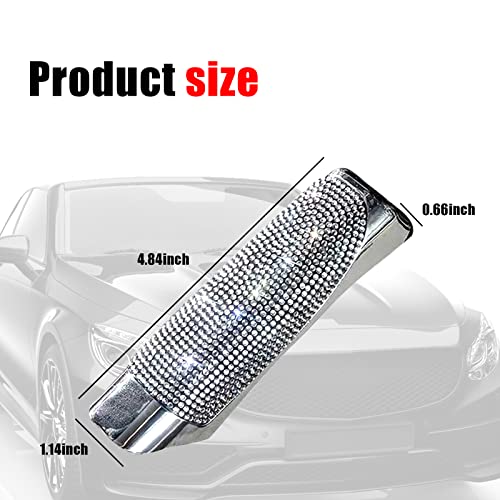 QODOLSI Pack-1 Bling Car Handbrake Cover, Diamond Studded Car Shift Gear Cover, Rhinestone Handbrake Protective Cover, Handbrake Shell Pull Handle Cover (White)