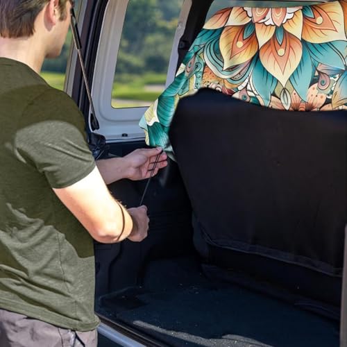Boho Mandala Dragonfly Print Rear Bench Towel Seat Covers, Waterproof Auto Back Seat Cover Automotive Backseat Protector, Bench Cover for Cars for Kids Dogs - color: Boho Mandala Dragonfly