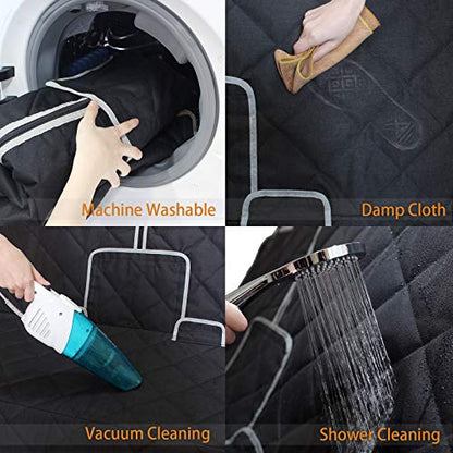 petalage Dog Car Seat Cover Waterproof 56” x 50“ for for Trucks Cars & SUVs Back Seat Heavy-Duty Nonslip Pet Car Seat Cover Protector - size: 56"Truck-gray edge