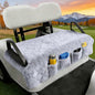 Golf Cart Seat Covers, Quilted Thickened Plush Seat Blanket with Non-Slip Backing, 4 Front Pockets, Soft & Comfortable, Fit EZGO, Yamaha, Club Car and Other 2-Seat Golf Carts, 51"x 33"