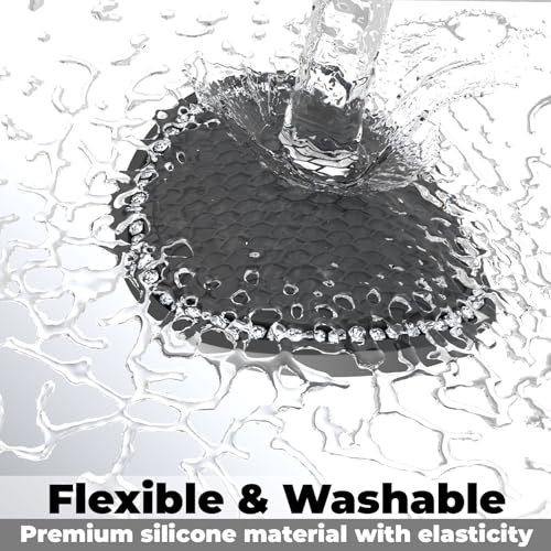 2 PCS Bling Cup Holder Coasters for Car, Car Accessories for Women 2.75 inch Diamond Universal Non-Slip Silicone Cup Holder Coasters, Sparkly Bling(White Diamond)