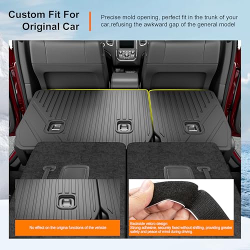 powoq 7 Seats Cargo Mat Compatible with 2016-2026 Dodge Durango Trunk Mat TPE 2nd Back Seat Protector Cargo Liner Trunk Liner Replacement for 2016-2026 Dodge Durango Accessories