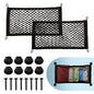 2 Pack Small Cargo Net Pocket Storage Pouch Bag 21 x 9.8 Inches RV Netting Elastic Automotive Cargo Nets with 8 Mounting Screws, Storage Mesh for Car Trunk SUV Boats - size: 21 x 9.8 Inch