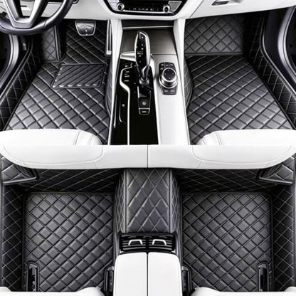Custom Personalized Floor Mats for Cars, Luxury Full Coverage All Weather Mats, Anti-Slip Set, Customize for 99% of Sedan, Trucks SUV (All Black) - color: All black