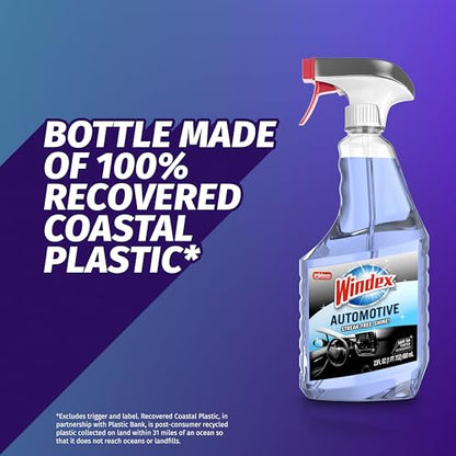Windex Automotive Car Window and Glass Cleaner, Streak-Free Shine for Car Glass Exteriors, Tinted Windows, and Interior Electronics, 23 fl oz - size: 23 Fl Oz (Pack of 1)