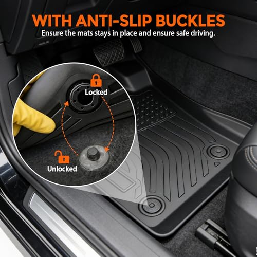 Floor Mats for Dodge Hornet GT/GT Plus & R/T Plug-in Hybrid 2023-2025, Custom Fit Heavy Duty TPE All Weather Protection, Waterproof Non-Slip Black (Two-Row Floor Mats & Cargo Liner) - style: 04) For Dodge Hornet GT/GT Plus & R/T Plug-in Hybrid | 2023-2025