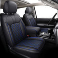 LUCKYMAN CLUB 2007-2021 Tundra Pickup Trucks Car Seat Covers X05-T3 Full Set, Fit SR5 SR Platinum TRD PRO Trims Crew/Crewmax/Extended/Double Cab with Water Proof Faux Leather (Black&Blue Full Set) - color: Black&Blue, size: 2007-2021 Full Set