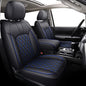 LUCKYMAN CLUB 2007-2021 Tundra Pickup Trucks Car Seat Covers X05-T3 Full Set, Fit SR5 SR Platinum TRD PRO Trims Crew/Crewmax/Extended/Double Cab with Water Proof Faux Leather (Black&Blue Full Set) - color: Black&Blue, size: 2007-2021 Full Set