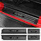 Door Sill Guards Compatible with Jeep Wrangler JL JLU 2018-2026 & Gladiator JT 2020-2026 Accessories Stainless Steel Material Carbon Fiber Texture Front and Rear Door Sill Protector - size: 4-Door (Carbon Fiber Texture)