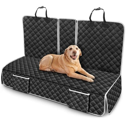 Truck Dog Seat Cover Compatible with Chevy Silverado/GMC Sierra 1500 2500 HD 3500 HD Back Seat Accessories 2000-2024 2025 2026, Waterproof Car Pet Bench Backseat Covers with Non-Slip Backing