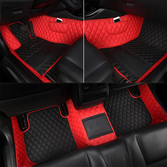 Car Floor Mats Full Set for Audi (2000-2026) -A1/A3/A4/A5/A6/A7/A8/Q2/Q3/Q4/Q5/Q7/Q8/S1-S8/SQ5/SQ7/RS3-RS7/R8/TT,Custom Logo/Pic All-Weather, Waterproof, Anti-Slip Full Coverage, with Storage Bag - color: 3, size: For Audi Full Set 2000-2026