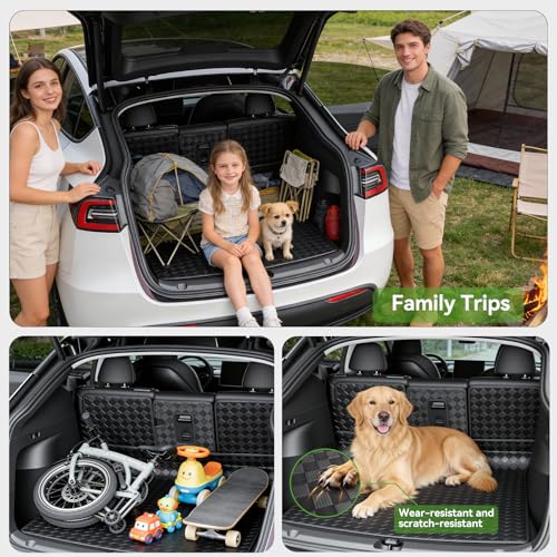 Cargo Mat for 2016-2025 Chevrolet Malibu，Full Coverage All Weather Protector ，Cargo Mat with Backrest Mat Trunk Mat Cargo Liner for Chevrolet Malibu（Black Version Accessories）