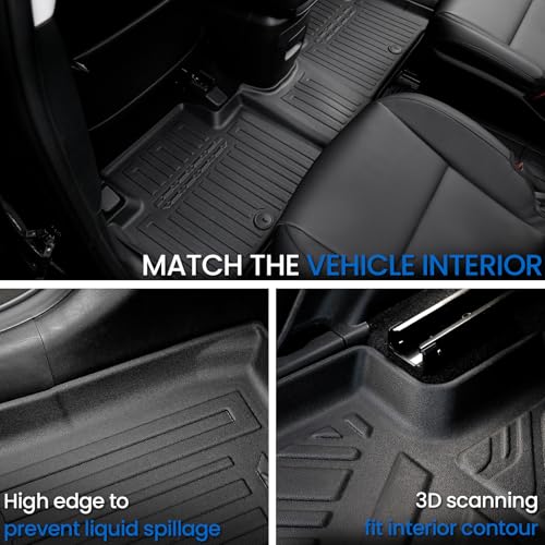 Floor Mats Set for Nissan Rogue 2021-2025 2026 (Not fit Sport), All Weather TPE Backrest Mat Trunk Mat Cargo Liner Door Sill Guards Accessories(for Nissan Rogue | 2021-2026)