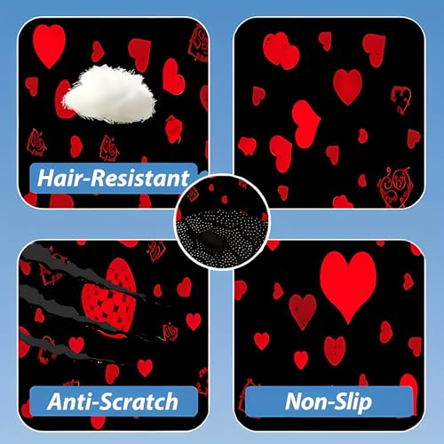 Universal Car Trunk Mat 29" x 39", Red Heart Print All Weather Trunk Protection Cargo Liner, Durable Cargo Mat Rear Trunk Liner, Stylish Vehicle Interior Accessories Suitable for Most Car Models - color: Red Heart Print