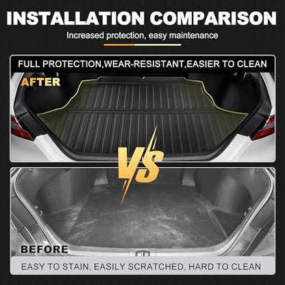 Floor Mats & Cargo Liner Fit for Toyota Camry 2018-2024 FWD Gas (Not for AWD or Hybrid) - style: 2018-2024 | For Toyota Camry 1st & 2and Row & Cargo