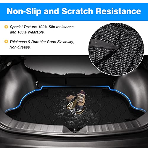 KUST Cargo Mat for Toyota Corolla Cross 2022-2025 2026 (Only Fits NO JBL Subwoofer in Cargo Area)(Not for Corolla) Rear Trunk Mat Cargo Liner All Weather Protection TPE Rubber Black - style: Corolla Cross 2022-2026 │ Trunk Mat