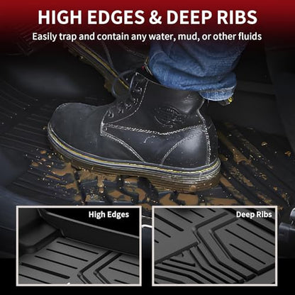 LASFIT Floor Mats & Trunk Mat for Honda Odyssey 2026 2025 2024 2023 2022 2021 2020 2019 2018 Mini Passenger Van, All Weather TPE Car Floor Liners-1st & 2nd & 3rd Row & Cargo Mat Full Set - style: 4）For Honda Odyssey | 2018-2026 | Combo Set