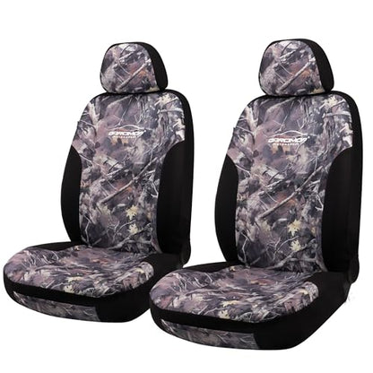 CAROMOP Premium Camo Front Seat Covers – Waterproof Wear Resistant Neoprene & Oxford Fabric, Airbag Compatible, Universal Fit for Cars, Vans, Trucks & SUV