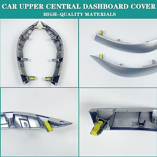 2Pcs Car Upper Central Dashboard Cover Trim Strip Compatible with 2009 2010 2011 2012 2013 Toyota Corolla Replaces# 55436-12040 55436-02330 55435-02370 Left & Right Side Dash Board Strips