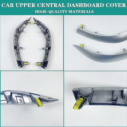 2Pcs Car Upper Central Dashboard Cover Trim Strip Compatible with 2009 2010 2011 2012 2013 Toyota Corolla Replaces# 55436-12040 55436-02330 55435-02370 Left & Right Side Dash Board Strips