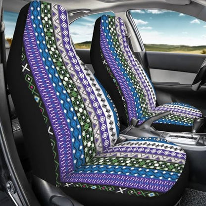 Baga Ethnic Striped Print Print Car Seat Covers for Women Men,Universal Auto Front Seats Protector Fits for Car,SUV Sedan,Truck - color: Baga Ethnic Striped Print 86