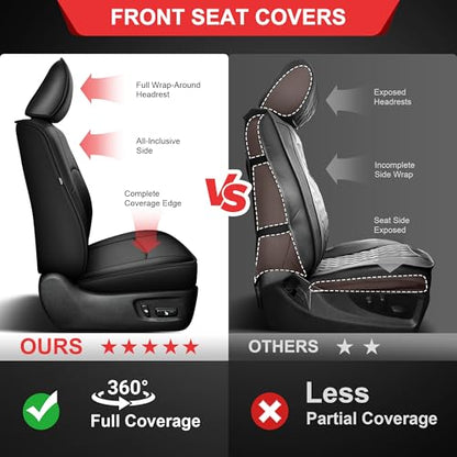 TTX LIGHTING Car Seat Covers Custom Fit for Toyota 4Runner 2010-2022 2023 2024 5 Seats Full Set Luxury Leather Seat Cushion Waterproof Automotive Seat Protectors(5 Seat,Black) - size: 1.4Runner 2010-2024 5 Seat Full Set