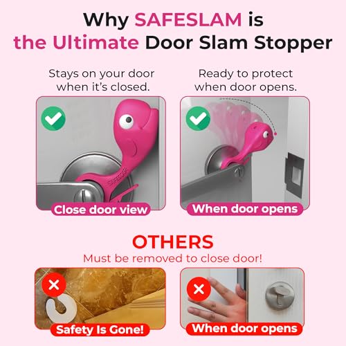 Baby Proofing Door Stopper, Door Pinch Guards Protect Child Fingers & PET Tails. Baby Safety Finger Protectors Prevent Pinch Injuries – Kids and Adults Love Whale Pinch Guard (Pink) - color: Pink