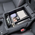 Full Size Center Console Organizer Tray Compatible with Toyota 4Runner Accessories 2010-2020 2021 2022 2023 2024 Insert Armrest Box Secondary Storage Divider ABS Materials, Black Trim