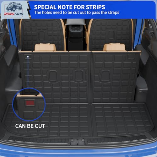 Rongtaod Cargo Mat Compatible with 2020-2025 Hyundai Palisade 7 Seats Trunk Mat Cargo Liner Kick Mat Trunk Liner 2024 Palisade Accessories (2nd&3rd Row Backrest Mats+Trunk Mat) - color: 20-25,7-Seat Trunk Mat+2nd&3rd Row Backrest Mats