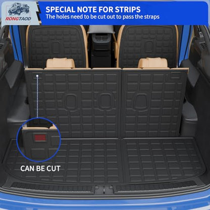 Rongtaod Cargo Mat Compatible with 2020-2025 Hyundai Palisade 7 Seats Trunk Mat Cargo Liner Kick Mat Trunk Liner 2024 Palisade Accessories (2nd&3rd Row Backrest Mats+Trunk Mat) - color: 20-25,7-Seat Trunk Mat+2nd&3rd Row Backrest Mats