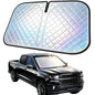 Foldable Windshield Sunshade for 2019-2026 Chevrolet Silverado 1500 / GMC Sierra 1500 | Heavy Duty Reflective Truck Sun Shade | UV Protection Heat Shield | Keeps Interior Cool & Protects Dashboard - size: for 2019-2026 GMC 1500/Chevrolet Silverado 1500