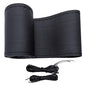 Carodi Leather Steering Wheel Cover, Breathable Non-Slip Design, Soft and Comfortable Feeling, Universal 15 Inch Auto Car Steering Wheel Stitch on Wrap（Size M+, Black） - color: Black, size: M+