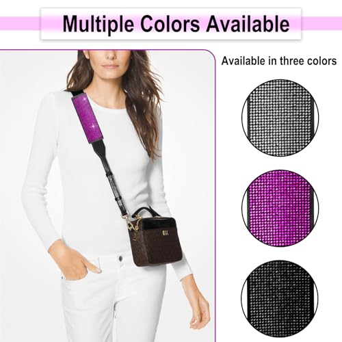 2 PCS Bling Car Seat Belt Shoulder Pads, Bling Seat Belt Covers with Bling Rhinestones, Car Accessories Seatbelt Strap Pad with Crystal Diamond for Car, Truck, SUV (Pink Diamond) - color: Pink