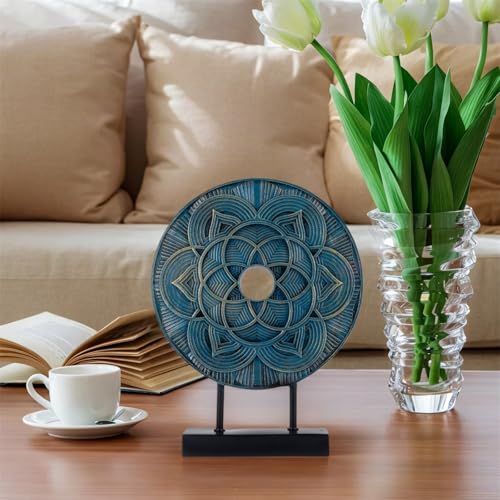 Modern Sculpture Decorative Objects Above Cabinet Decor Kitchen Elegant Home Decor Items Accents for Living Room Centrepieces, Console Table Decorations (Blue) - color: Blue