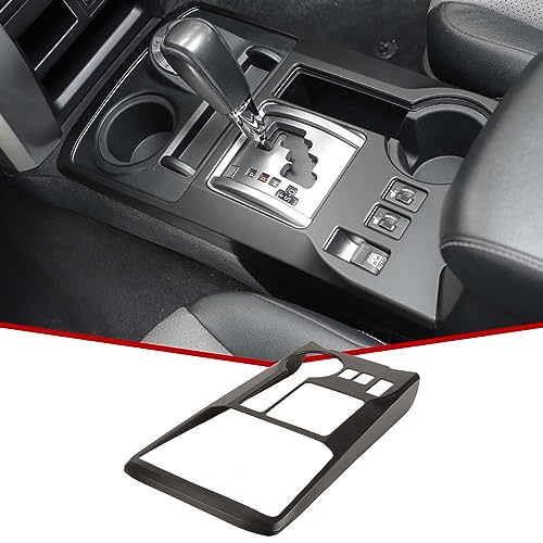 JeCar Gear Shift Panel Cover Interior Decoration Accessories Trim Compatible with Toyota 4Runner 2010-2023, Matte Black - color: Matte black
