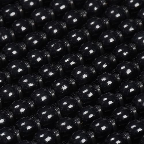 Blueshyhall Cooling Wooden Beaded Car Seat Cover Comfortable Massage Support Cushion for SUV Auto Office Home Seat Chair - Black 2 Pcs - color: Black