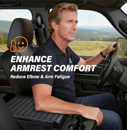 Center Console Cover Compatible with Ram 1500 2013-2018 & 2013-2026 Ram 2500/3500/1500 Classic Model Jump Seat Only, Leather Armrest Cover Middle Console Cover