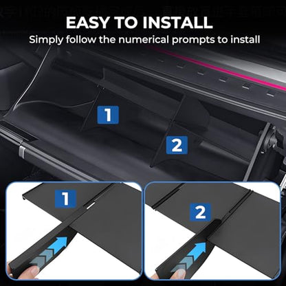 Glove Box Organizer Compatible with Hyundai Santa Fe 2026 2025 2024, Interior Accessories Glove Box Compartment Insert Storage Dividers for 2024-2026 Santa Fe, Black