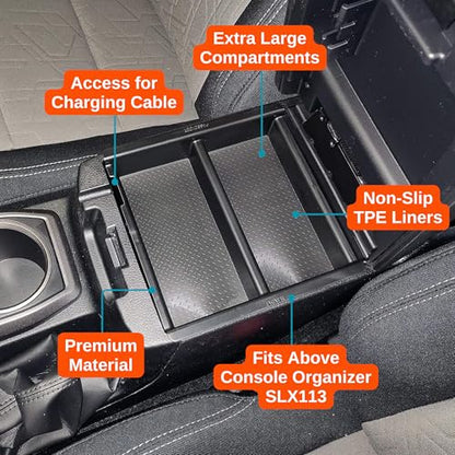 Vehicle OCD - Center Console Organizer Tray for Toyota Tacoma (2016-2023) - Made in USA - SLX126 - size: 2016-2023, style: Tray