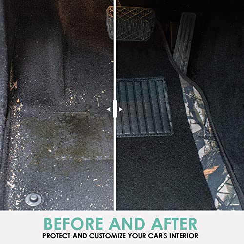 FH Group Automotive Floor Mats – Universal Fit Premium Carpet Car Mats with Driver Heel Pad, Full Set for Cars, SUVs & Trucks - Camo - color: Camo