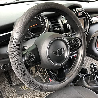 PINCTROT Comfy Grip Steering Wheel Cover, Anti-Slip Design, Universal 14.5-15 Inch(Silicone Black) - color: 1.Black, size: Medium(Standard) Size[14 1/2''-15'']