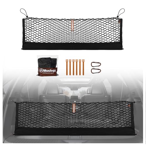Truck Bed Cargo Net Trunk Netting Compatible with Honda Pilot 2023-2026 | 2026+ Passport Accessories, Pickup Cargo Organizer SUV Sedan Storage Net w/Heavy Duty Carabiners - style: 2023+ Pilot