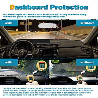 x xotic tech Center Console Dashboard Mat Pre-Cut Non-Slip Sunshield Sun Glare Protector Dash Carpet Pad Black Cover Compatible with Nissan Rogue 2014-2020 - color: Compatible with Nissan Rogue 2014-2020