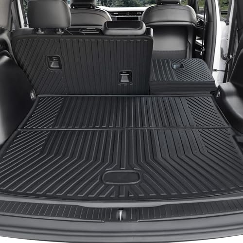 Cargo Mat for 2022-2025 2026 Jeep Grand Cherokee Accessories, Full Coverage All Weather Trunk Cargo Liner with Backrest Protectors (Include 4xe Not for L or WK)