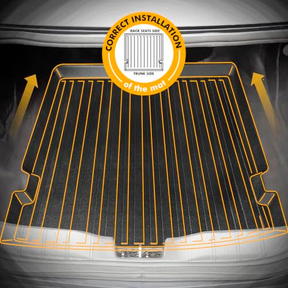 Premium Cargo Liner for Cevrolet Camaro Coupe 2016-2024 - 100% Protection - Custom Fit Car Trunk Mat - All-Season Black Cargo Mat - 3D Shaped Laser Measured Trunk Liners