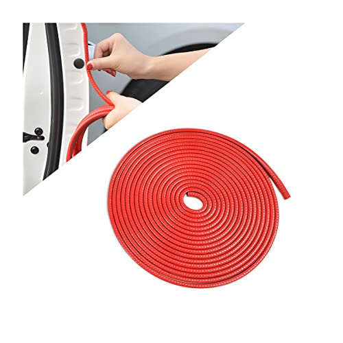 Car Door Protector Edge Guards, Universal Rubber Seal U Shape Car Door Protection, Aluminum Boat Edge Trim Guards No Glue Required, Exterior Accessories Fit for Most Cars, Sedans, SUV (Red/10FT) - color: Red, size: 10FT