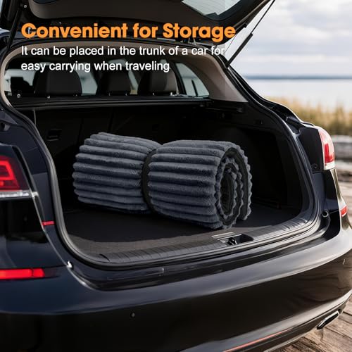 Backseat Pet Bed Mat, Non-Slip Dog Bed for Car Back Seat, Washable Travel Pet Mat with Removable Cover, Dog Seat Covers Protector Fit for Backseat Extenders and Trucks SUVs, 54"x 24.8", Grey