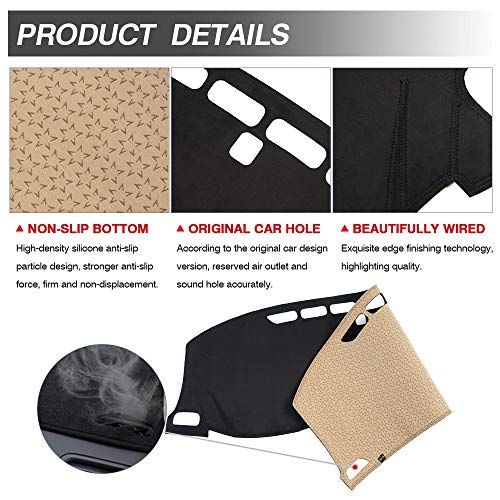 CARTIST Flannel Dashboard Cover for Honda CR-V 2012-2016 CRV Dash Cover Nonslip Dashboard Mat Protector Sunshade No Glare